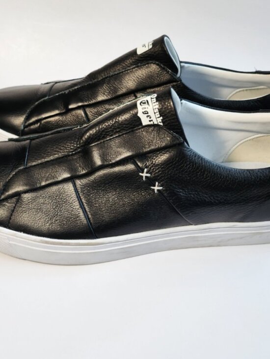 Onitsuka Tiger Appian Mens Black Leather Slip On Sneaker TH742L Size 14 No Box main image 10